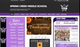 
							         Spring Creek Middle School: Home								  
							    