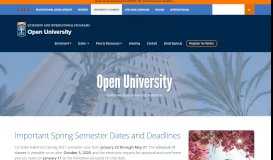 
							         Spring - Open University | Cal State Fullerton								  
							    