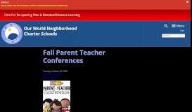 
							         Spring Parent Teacher Conferences | Our World Neighborhood ...								  
							    