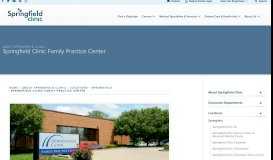 
							         Springfield Clinic Family Practice Center | Springfield Clinic Locations								  
							    