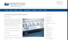 
							         Springfield Hospital Patient Portal - springfieldhospital.org								  
							    