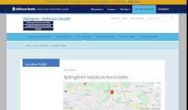 
							         Springfield Medical Associates - Abington - Jefferson Health								  
							    