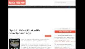 
							         Sprint: Drive First with smartphone app - distracted driving								  
							    