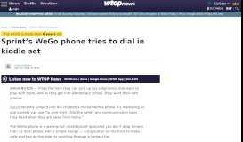 
							         Sprint's WeGo phone tries to dial in kiddie set | WTOP								  
							    