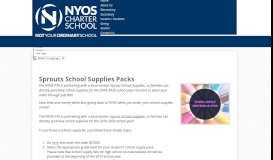 
							         Sprouts School Supplies Packs - NYOS Charter School								  
							    
