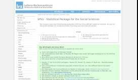 
							         SPSS - Statistical Package for the Social Sciences - LRZ								  
							    