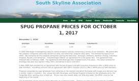
							         SPUG PROPANE PRICES FOR OCTOBER 1, 2017 | South Skyline ...								  
							    