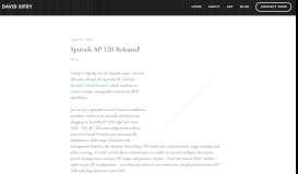
							         Sputnik AP 120 Released! — David Sifry								  
							    