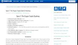 
							         Spyro 1: The Dragon Trophy Guide & Roadmap - PowerPyx.com								  
							    