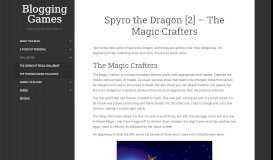 
							         Spyro the Dragon [2] - The Magic Crafters - Blogging Games								  
							    