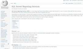 
							         SQL Server Reporting Services – Wikipedia								  
							    