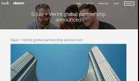 
							         Squiz + Verint global partnership announced | Digital Citizen								  
							    