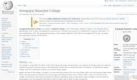 
							         Sreegopal Banerjee College - Wikipedia								  
							    