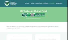 
							         SRF Conference Abstract Portal - Society for Reproduction and Fertility								  
							    