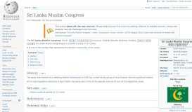 
							         Sri Lanka Muslim Congress - Wikipedia								  
							    