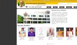 
							         Sri Narayana Mandiram - Matrimony								  
							    