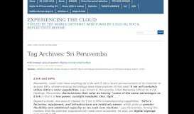 
							         Sri Peruvemba « Experiencing the Cloud								  
							    