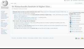 
							         Sri Ramachandra Medical College and Research ... - Wikipedia								  
							    