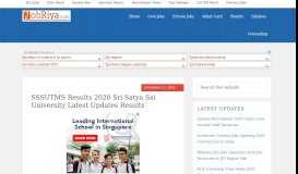 
							         Sri Satya Sai University (SSSUTMS) Results 2019 Latest ... - Jobriya								  
							    