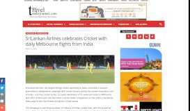 
							         SriLankan Airlines celebrates Cricket with daily Melbourne flights from ...								  
							    