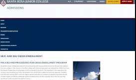 
							         SRJC and SSU Cross Enrollment | Admissions & Records								  
							    