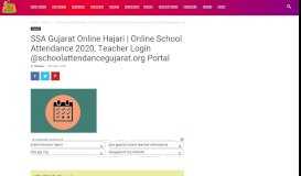 
							         SSA Gujarat Online Hajari | Attendance Portal, Teacher Login ...								  
							    