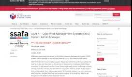 
							         SSAFA - Case Work Management System (CMS) - Cobseo								  
							    