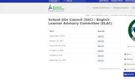 
							         (SSC) / English Learner Advisory Committee (ELAC) - Anaheim ...								  
							    