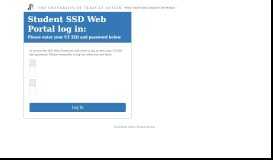 
							         SSD Student Web Portal Log In								  
							    