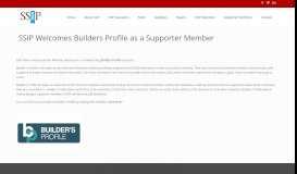 
							         SSIP Welcomes Builders Profile as a Supporter Member - SSIP ...								  
							    