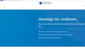 
							         SSL Certificates from GlobalSign								  
							    