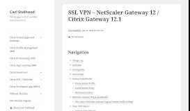 
							         SSL VPN – NetScaler Gateway 12 / Citrix Gateway 12.1 – Carl Stalhood								  
							    