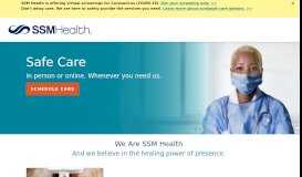 
							         SSM Health: Find a Doctor, Location or Schedule Online								  
							    