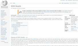 
							         SSM Health - Wikipedia								  
							    