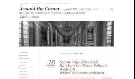 
							         sso | Around the Corner - Miguel Guhlin - WordPress.com								  
							    