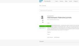 
							         SSO between federated portals - SAP Archive								  
							    