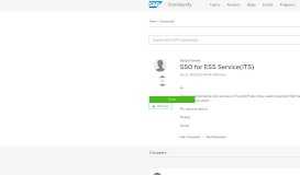 
							         SSO for ESS Service(ITS) - SAP Q&A								  
							    