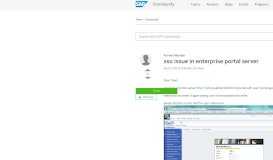
							         sso issue in enterprise portal server - SAP Archive								  
							    