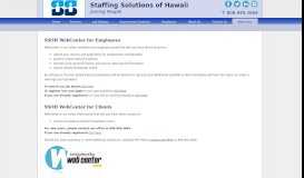 
							         SSOH WebCenter for Employees - Staffing Solutions of Hawaii ...								  
							    