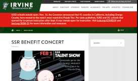 
							         SSR Benefit Concert | Irvine High School								  
							    