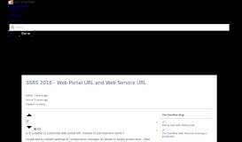 
							         SSRS 2016 - Web Portal URL and Web Service URL - Stack Overflow								  
							    