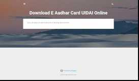 
							         SSUP | Aadhar Self Service Update Portal 2019 ( Online ) (Updated)								  
							    