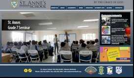 
							         St. Anne's School :: By The Grace of God								  
							    