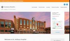 
							         St. Anthony Hospital & Medical Campus - Lakewood, CO - Centura ...								  
							    
