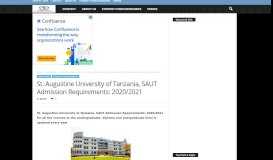 
							         St. Augustine University of Tanzania, SAUT Admission and Application ...								  
							    