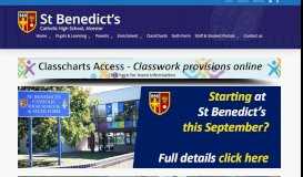 
							         St Benedict's Catholic High School								  
							    