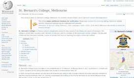
							         St. Bernard's College, Melbourne - Wikipedia								  
							    