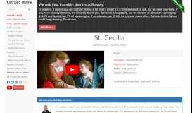 
							         St. Cecilia - Saints & Angels - Catholic Online								  
							    