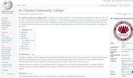 
							         St. Charles Community College - Wikipedia								  
							    