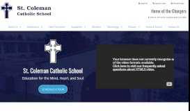 
							         St. Coleman Catholic School: Home								  
							    